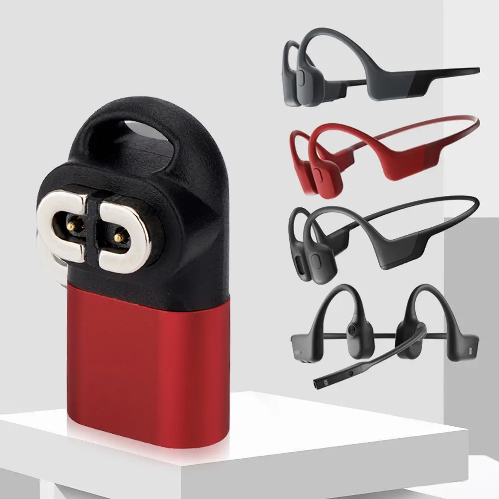 90 Degree Bending Charging Adapter Converter Magnetic USB C Adapter with Lanyard Hole for AfterShokz Aeropex AS800/AS803