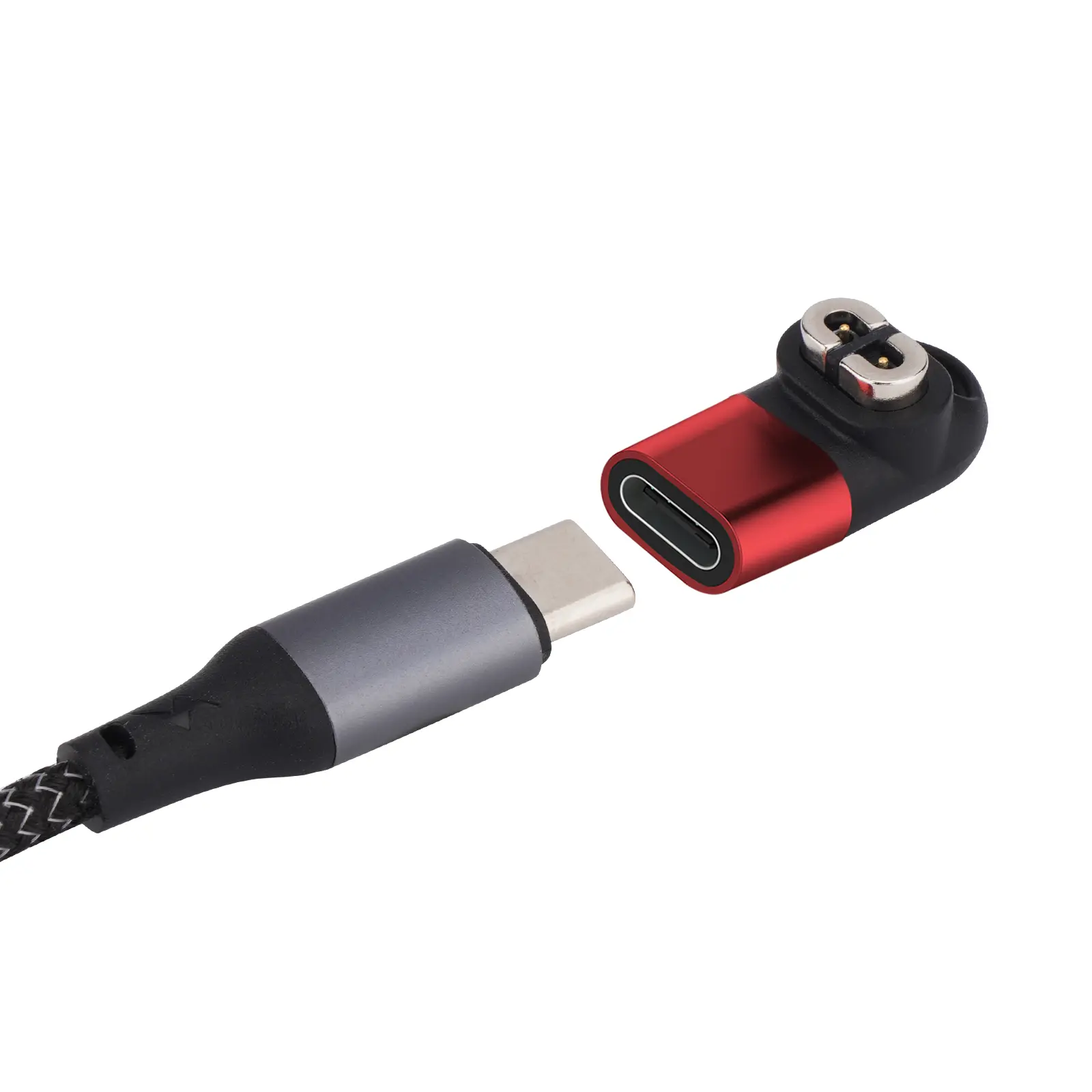 90 Degree Bending Charging Adapter Converter Magnetic USB C Adapter with Lanyard Hole for AfterShokz Aeropex AS800/AS803