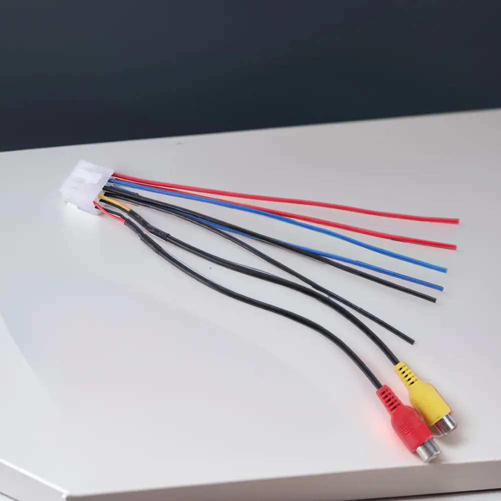 Wire Harness 10 Pin Plug RCA Power Input Speaker Wire Harness 10 Pin Plug Compatible with Dual TBX10A Amplifier