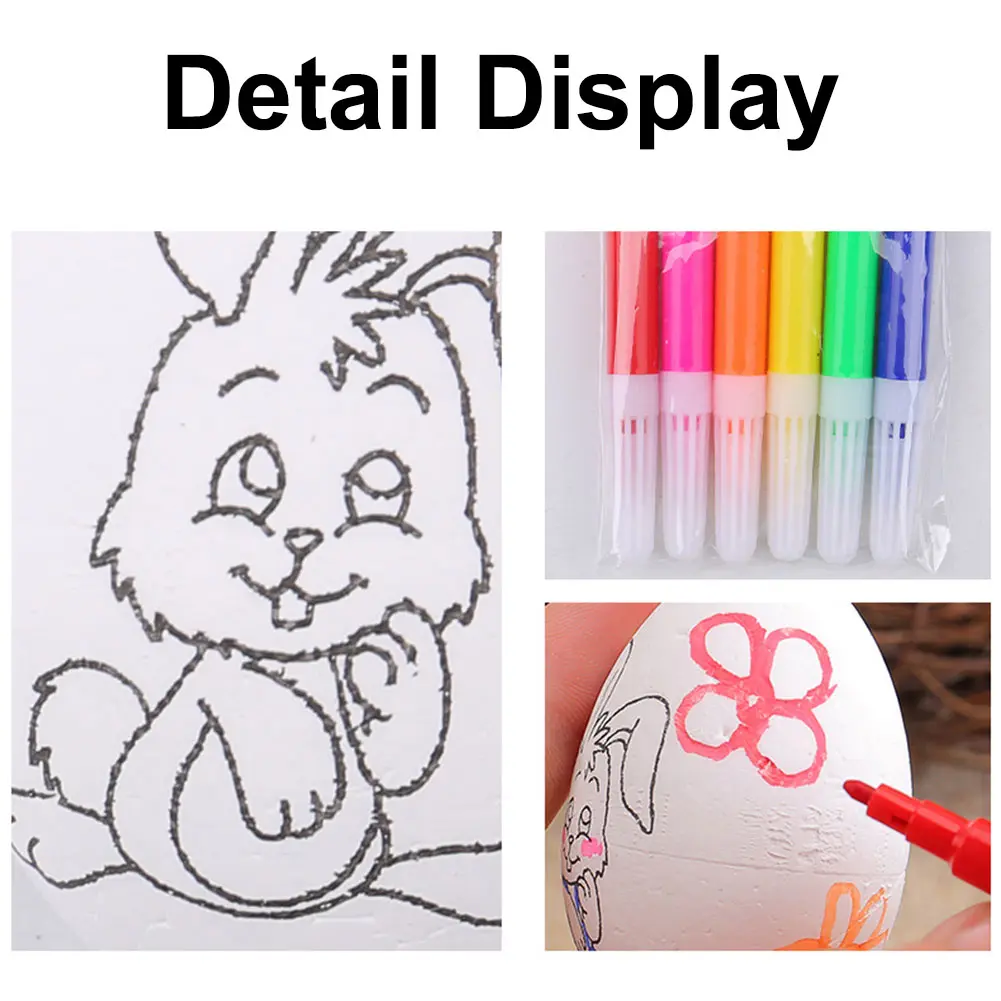 Easter Eggs Painting Kit for Boys Girls Paintable Eggs with Doodle Kit DIY Easter Toy for Crafts Easter Basket Stuffers Gift