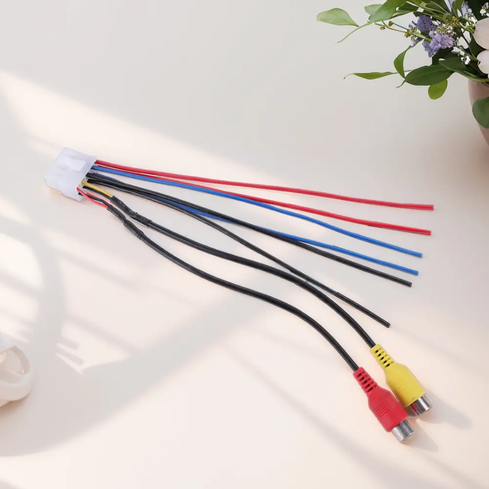 Wire Harness 10 Pin Plug RCA Power Input Speaker Wire Harness 10 Pin Plug Compatible with Dual TBX10A Amplifier