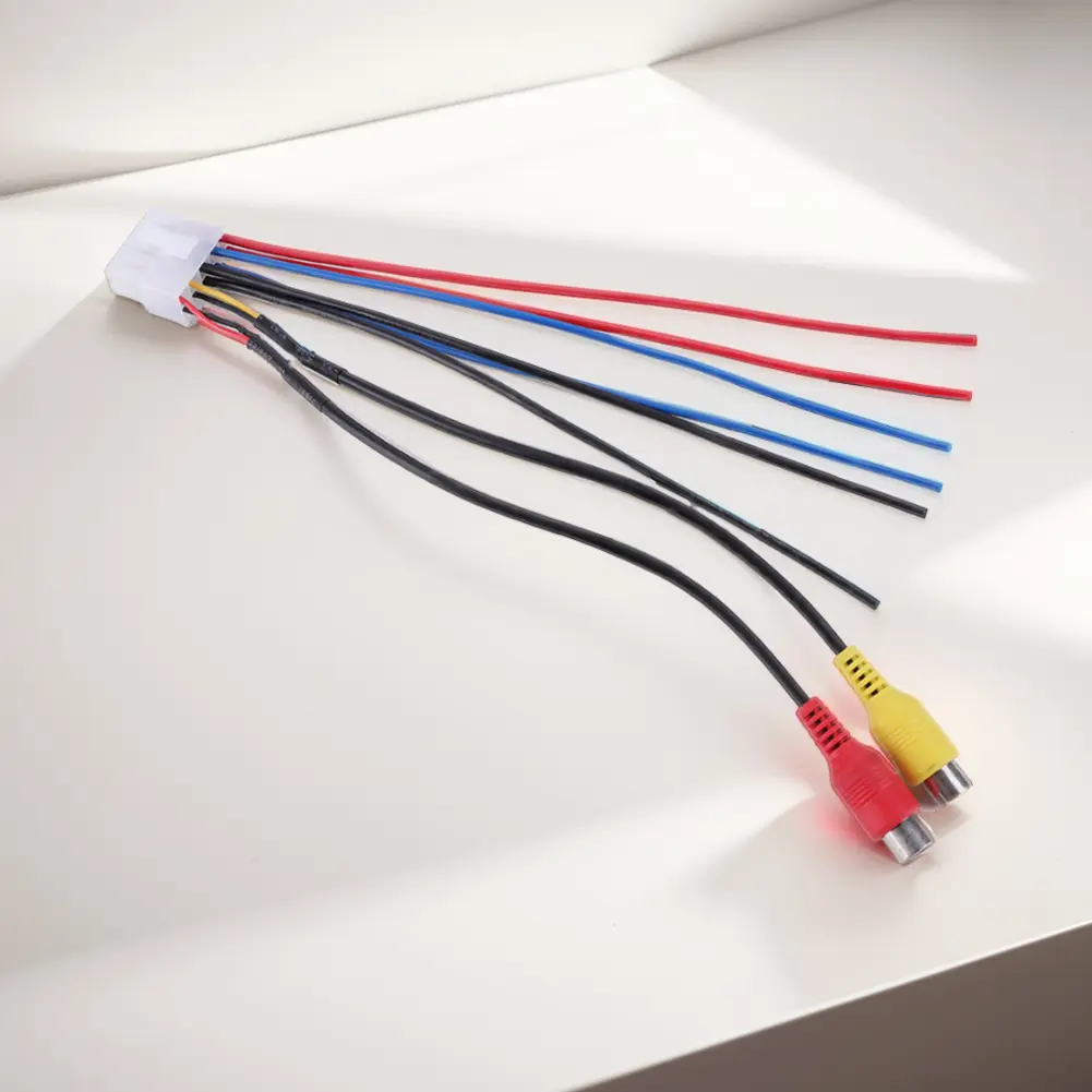 Wire Harness 10 Pin Plug RCA Power Input Speaker Wire Harness 10 Pin Plug Compatible with Dual TBX10A Amplifier