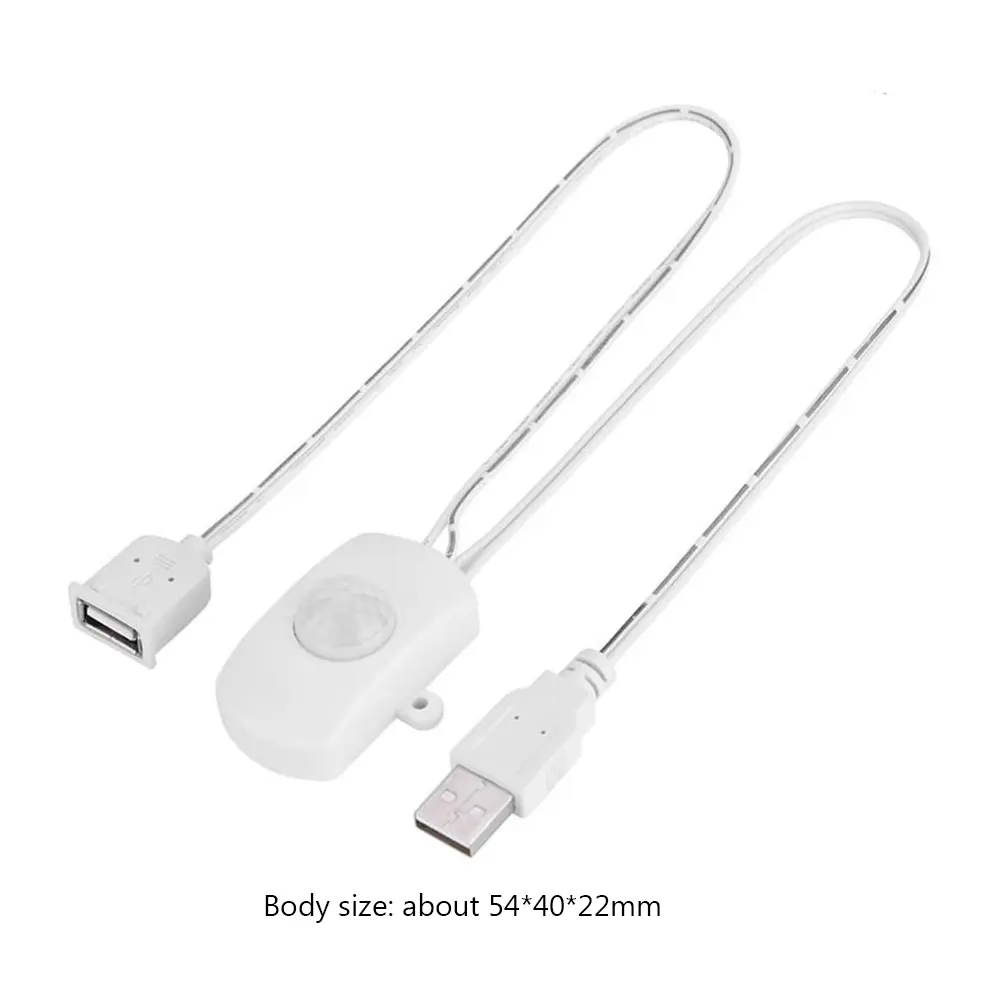 LED Light Switch USB Interface Body Infrared Detector Switch Practical Portable Eco-friendly Adjustable for LED Strip Light