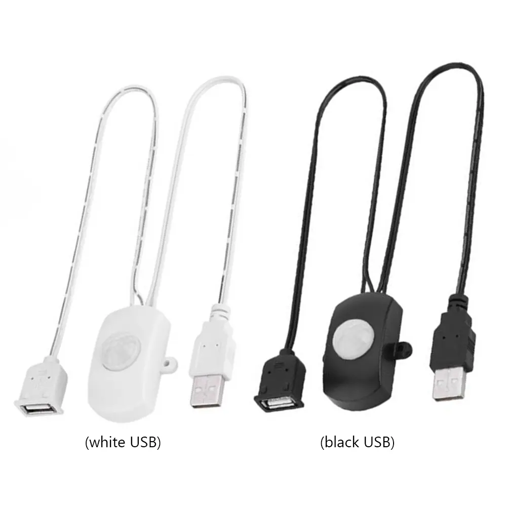 LED Light Switch USB Interface Body Infrared Detector Switch Practical Portable Eco-friendly Adjustable for LED Strip Light
