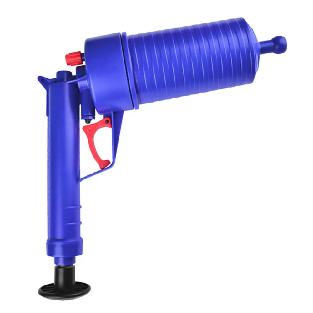 Air Power Pipe Clogged Remover with Four Size Suckers for Efficient Drain Cleaning in Kitchen and Bathroom