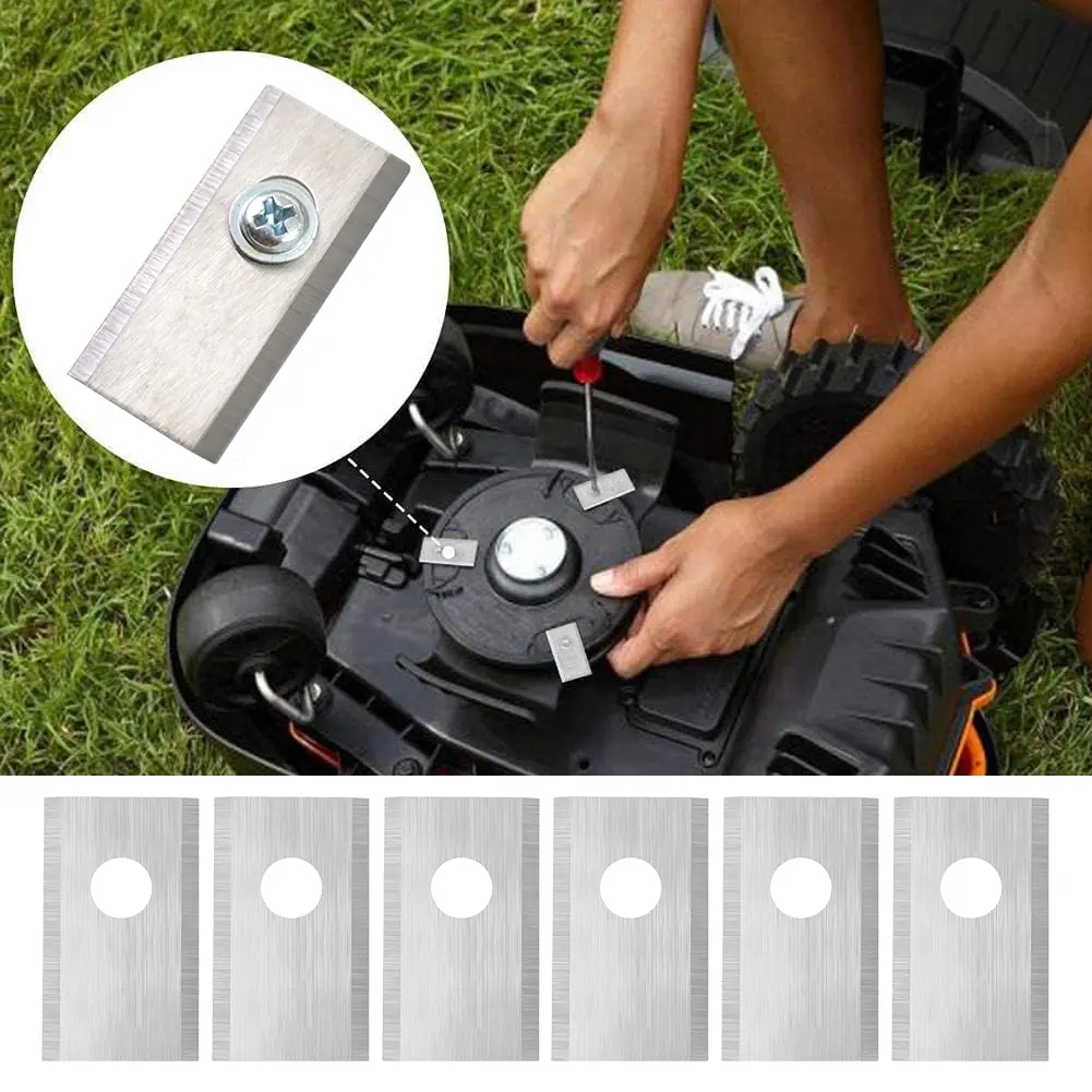 18Pcs Lawn Mower Cutting Blade Set Robot Mower Replacement Blade Robotic Lawn Mowers Replacement for Worx Landroid Lawn Mowers
