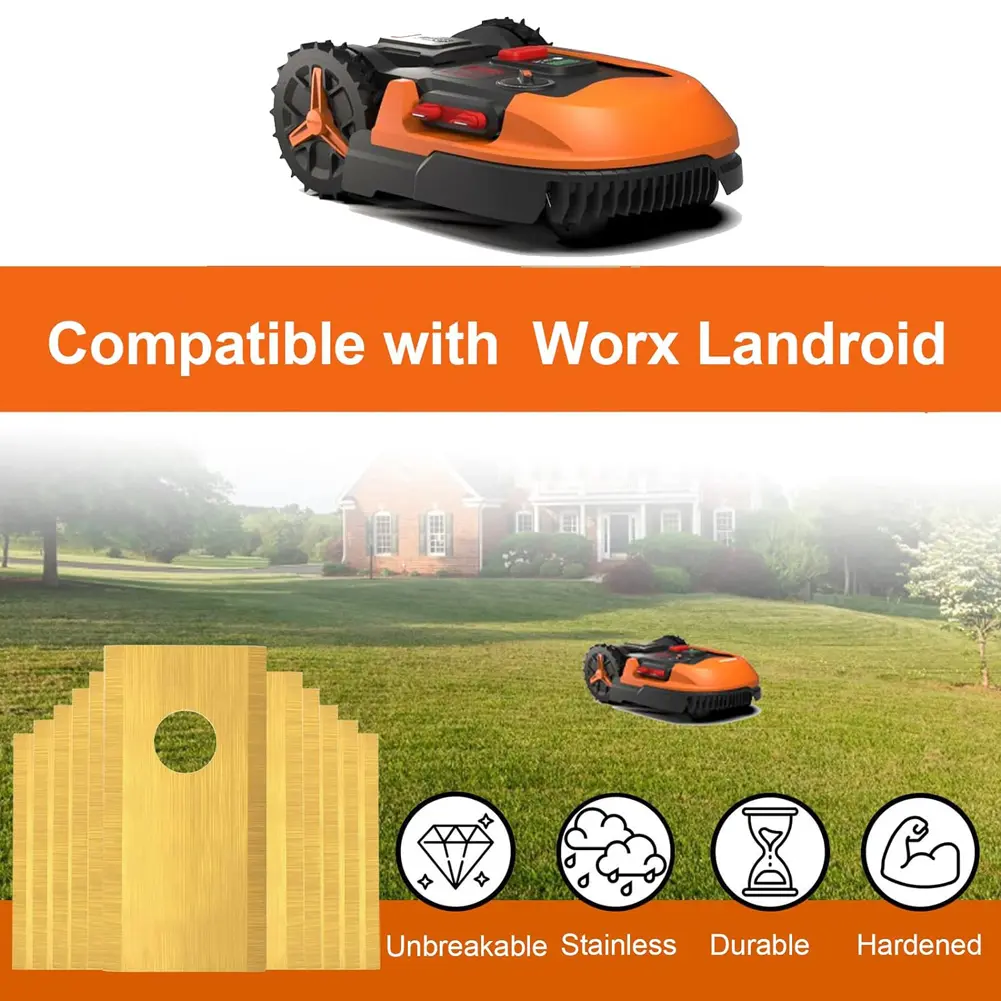 18Pcs Lawn Mower Cutting Blade Set Robot Mower Replacement Blade Robotic Lawn Mowers Replacement for Worx Landroid Lawn Mowers