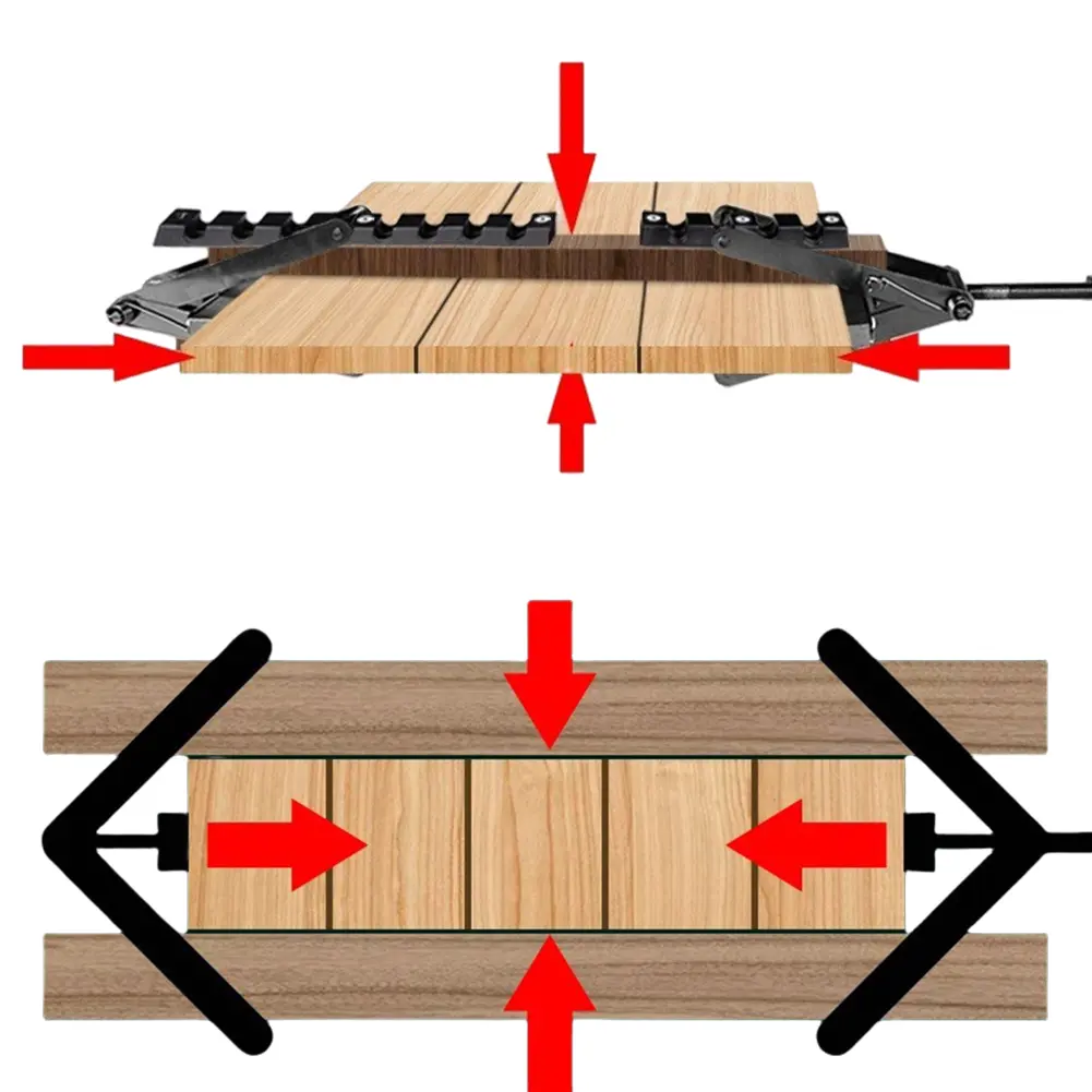 Woodworking 4 Way Pressure Clamps Set Wear Resist Split-Plate Clamp Multi-Purpose Positioning Panel Fixed Clip Carpenter Tool