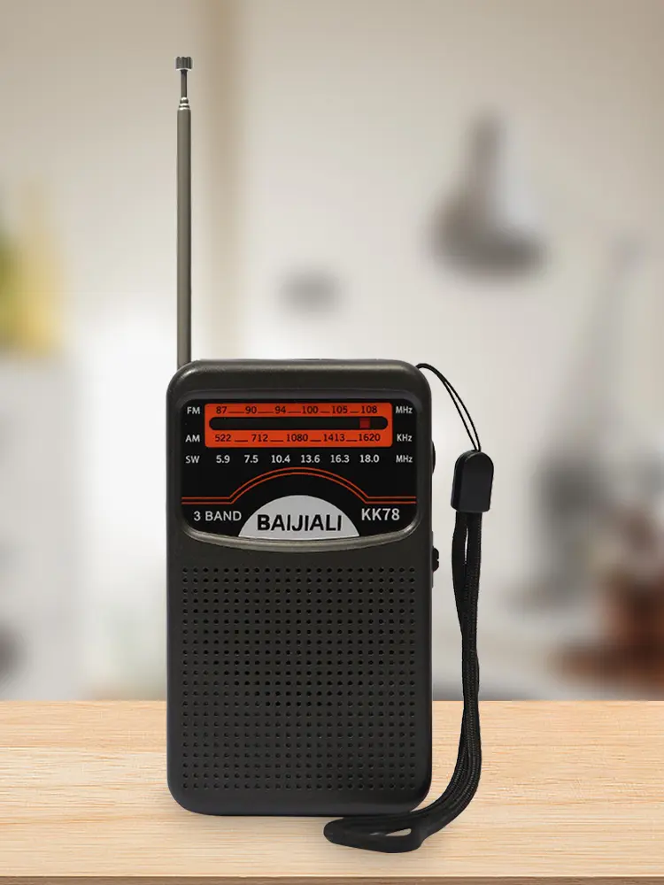Outdoor Radio Dual Band Stereo Radio SW/AM/FM Pocket Pointer Radio LCD Display Battery Operated for Indoor Outdoor Emergency Use