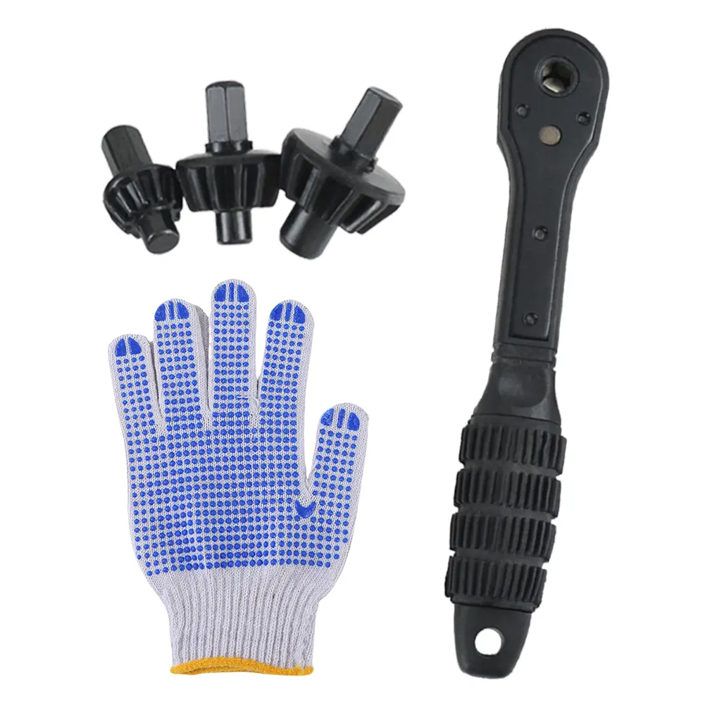 3 in 1 Drill Chuck Ratchet Spanner Double Head Chuck Key Ratchet Drill Chuck Key Wrench for Most Electric Drills and Power Tool