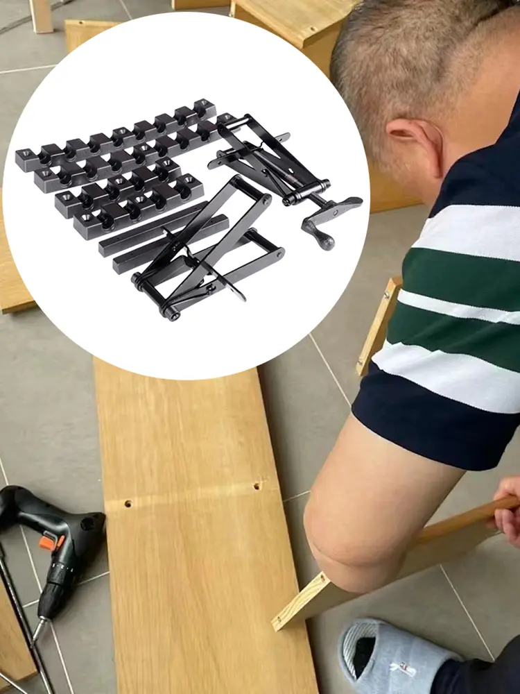 Woodworking 4 Way Pressure Clamps Set Wear Resist Split-Plate Clamp Multi-Purpose Positioning Panel Fixed Clip Carpenter Tool