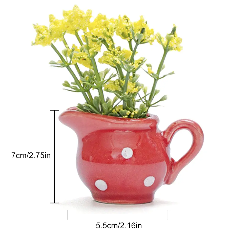 10/6/8pcs Mini Vase Refrigerator Magnets Wear Resist Flower Pot Message Sticker 3D Vase Decoration Fridge Magnet for Home Fridge