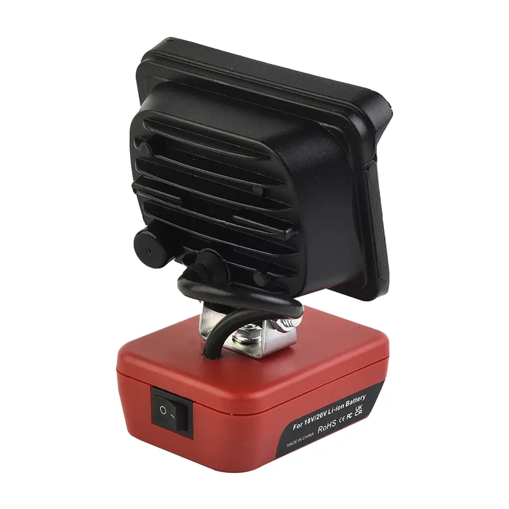 3 Inch Super Bright Work Light 18 LED Electric Torch Spotlight Portable Multipurpose 12W for Milwaukee Lithium M18 20V Batteries