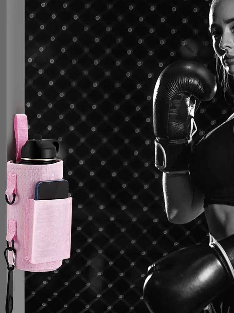 Magnetic Crossbody Water Bottle Bag Adjustable Strap Water Bottle Sling Bag Water Bottle Holder Pouch for Outdoor Sports