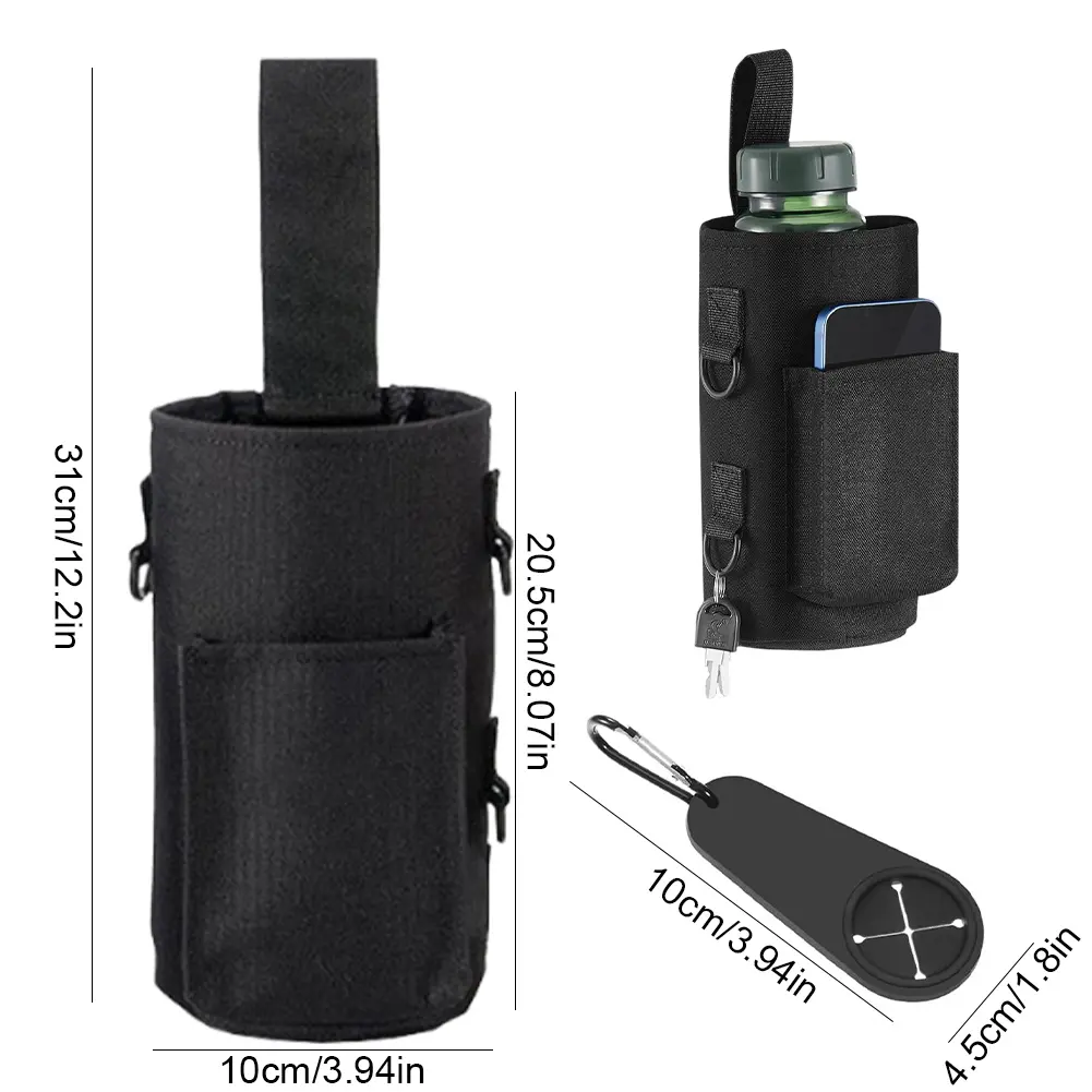 Magnetic Crossbody Water Bottle Bag Adjustable Strap Water Bottle Sling Bag Water Bottle Holder Pouch for Outdoor Sports