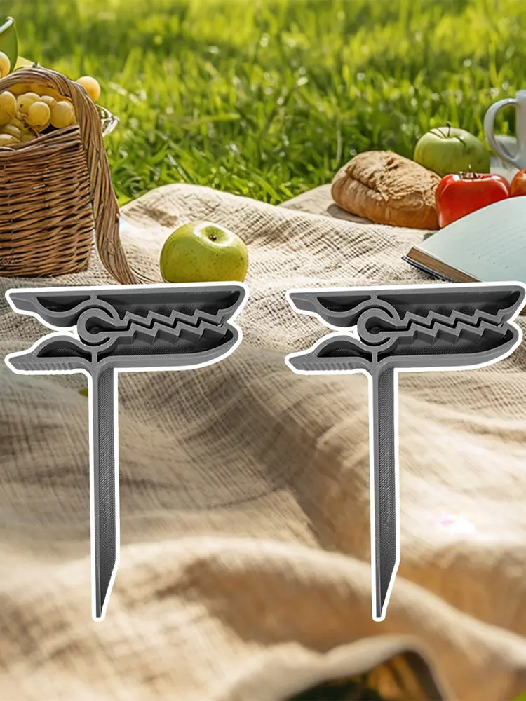 4Pcs Beach Towel Fastener Clip Windproof Blanket Picnic Fasten Peg 3D Printed Camping Yoga Mat Clip for Outdoor Use