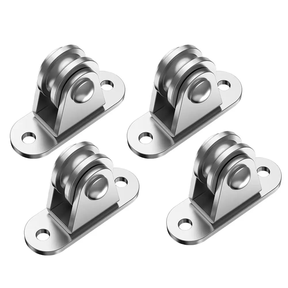 2/4Pcs Mute Bearing Pulley Loading 176 Lb Pulley Block Kit Heavy Duty Fixed Pulley for Cord Material Handling Moving/DIY Mount