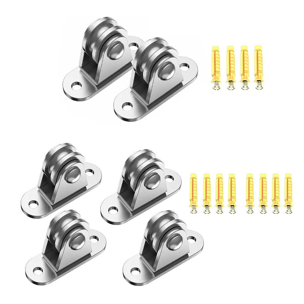 2/4Pcs Mute Bearing Pulley Loading 176 Lb Pulley Block Kit Heavy Duty Fixed Pulley for Cord Material Handling Moving/DIY Mount