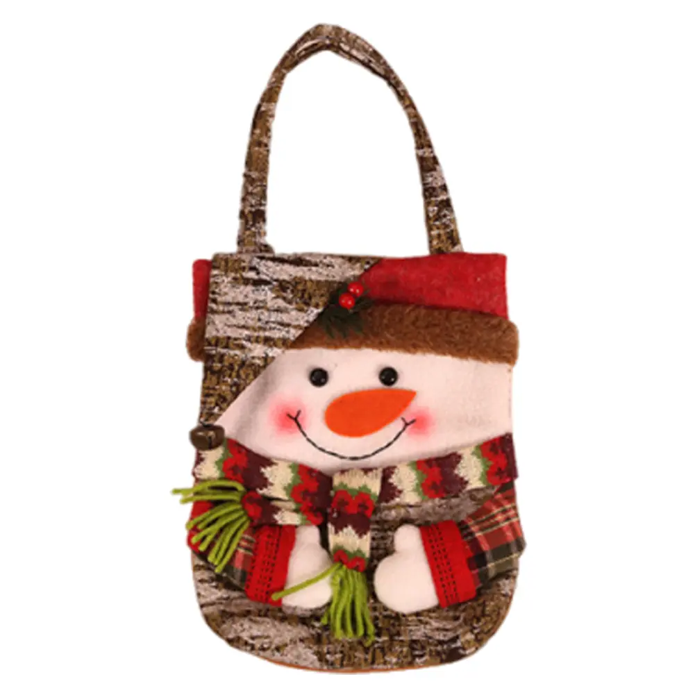 Christmas Gift Bag with Handle Cartoon Candy Bag Holiday Goodie Bag for Christmas Decoration Supplies