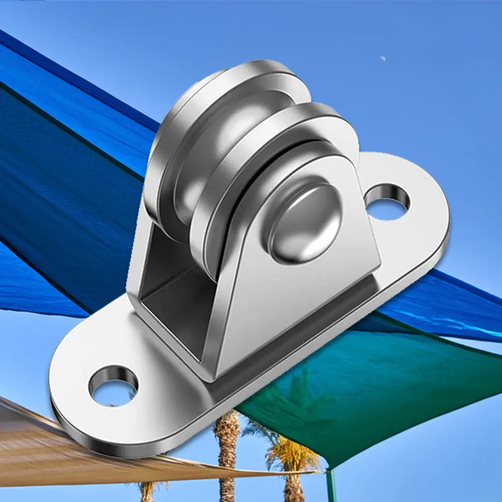 2/4Pcs Mute Bearing Pulley Loading 176 Lb Pulley Block Kit Heavy Duty Fixed Pulley for Cord Material Handling Moving/DIY Mount