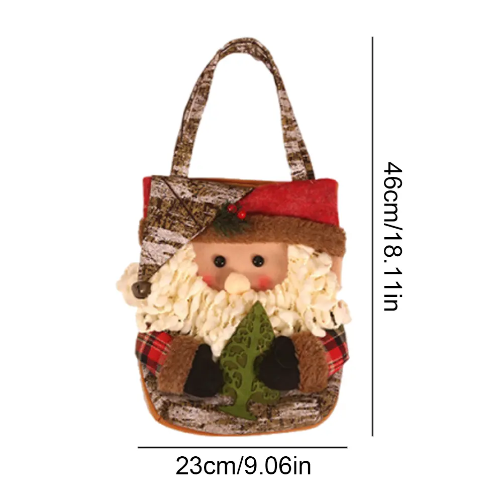 Christmas Gift Bag with Handle Cartoon Candy Bag Holiday Goodie Bag for Christmas Decoration Supplies