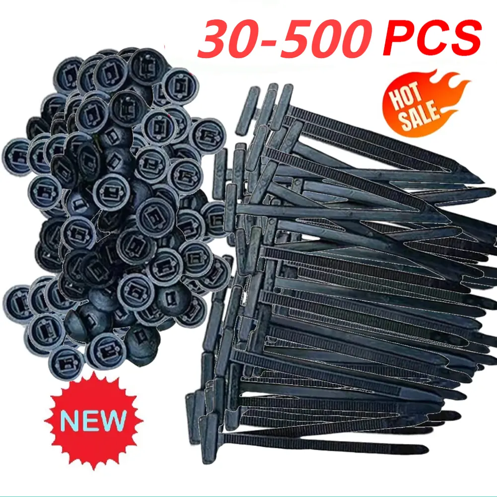 30-500PCS Nylon Heavy Duty Zip Ties Self-Locking Universal Cable Tie Buckle Fastening Ring Strap for Indoor and Outdoor Use Tool