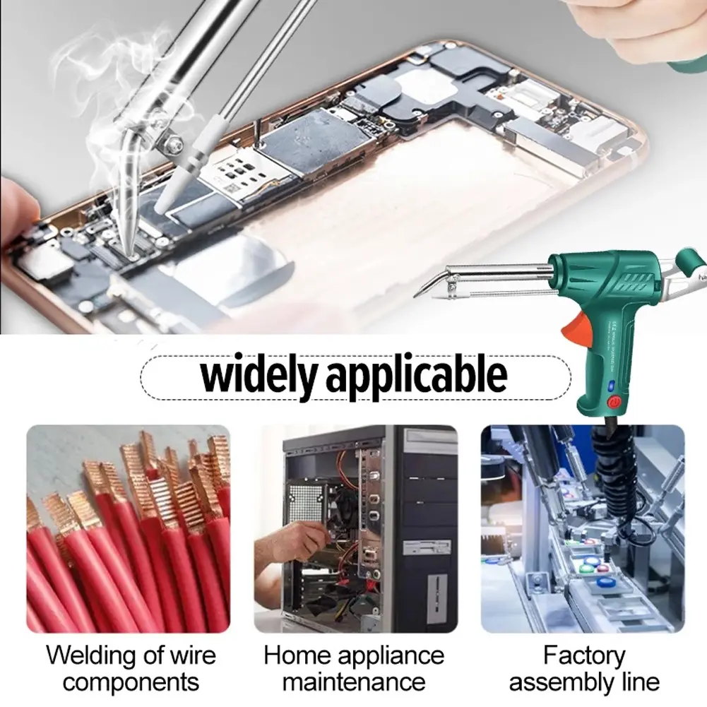 60W 220V Handheld Soldering Iron Welding Gun Suit for 0.8-1.2 Tin Wire Fast Heating Soldering Kit for Electronics Welding Repair