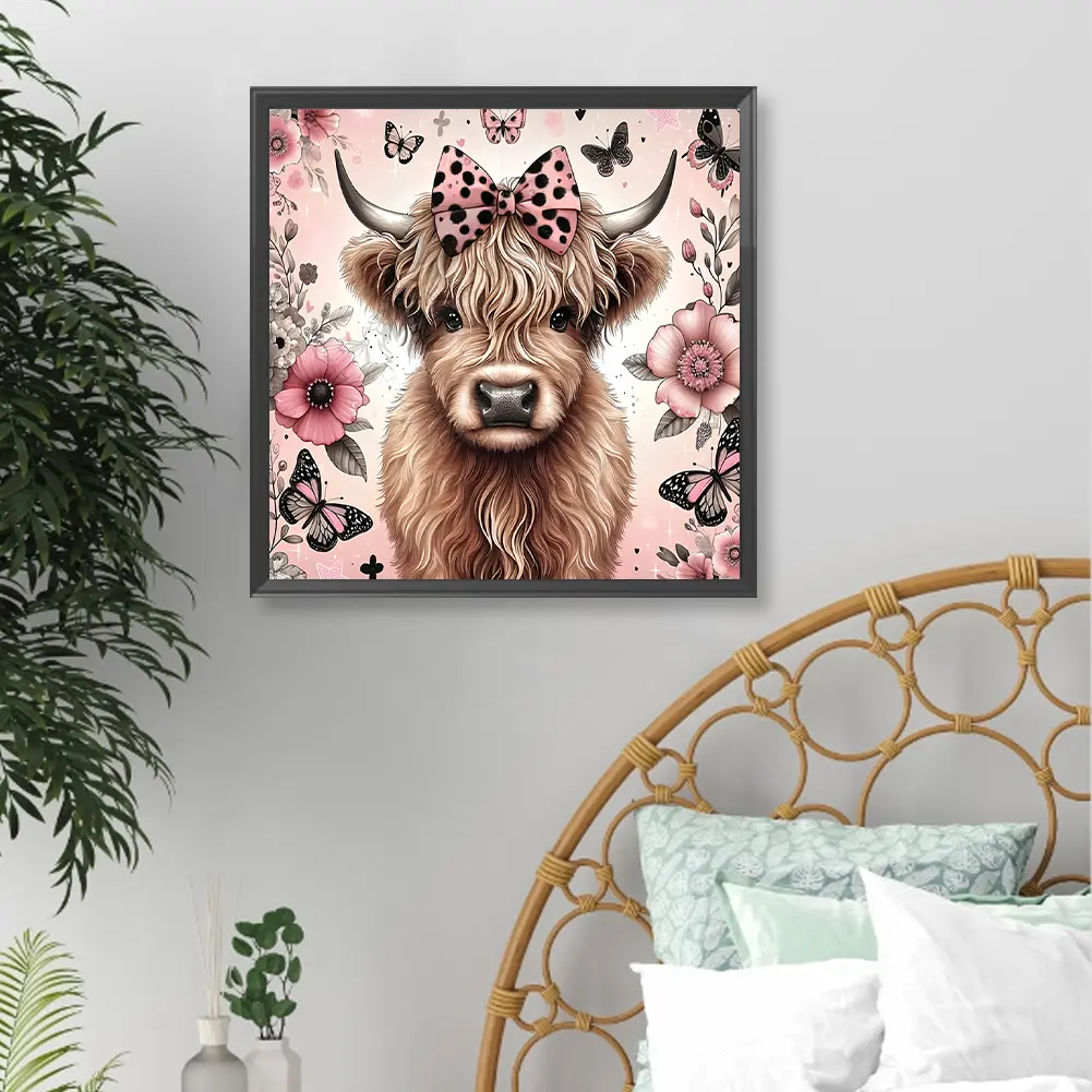 40x40cm Yak 5D DIY Full Drill Round Diamond Painting Kit for Home Wall Decor