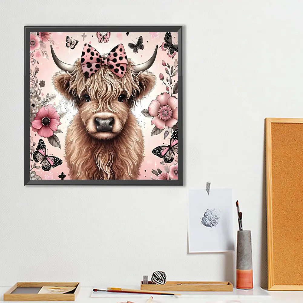 40x40cm Yak 5D DIY Full Drill Round Diamond Painting Kit for Home Wall Decor