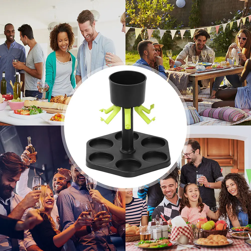 6 Shot Beer Water Dispenser Multifunctional Wine Dispenser Beer Water Container Beverage Dispenser for Camping Picnic