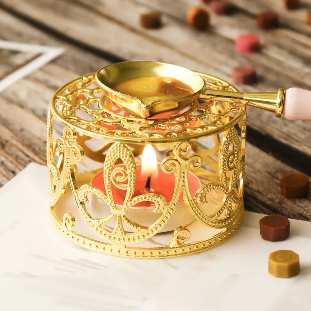Hollow Furnace Candle Holder DIY Craft Melting Sealing Wax Tool Stamp Making Decorative Gift for Envelopes Card for Scrapbooking