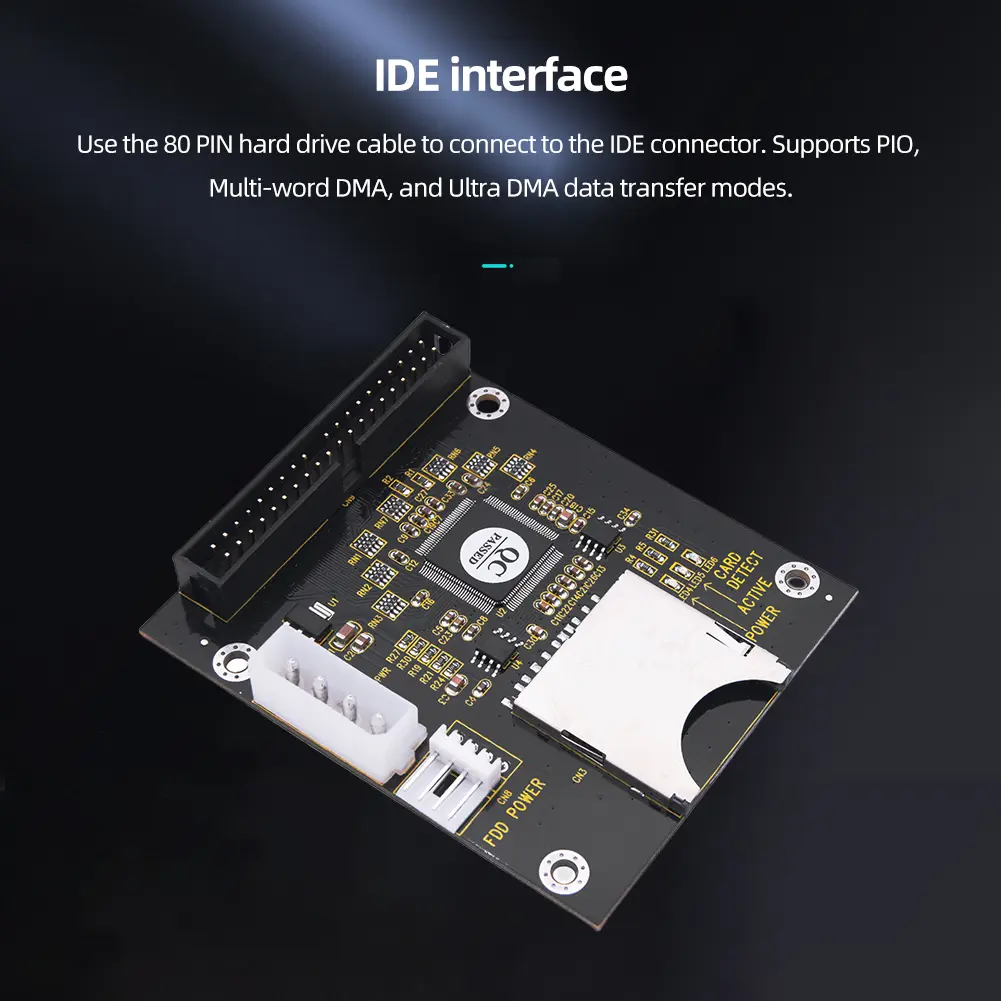 SD To 3.5 Inch IDE SSD Memory Card 44Pins SD To 2.5 Inch IDE 44Pins Expansion Card Supports Up To 128GB SDXD Card ATA IDE Module