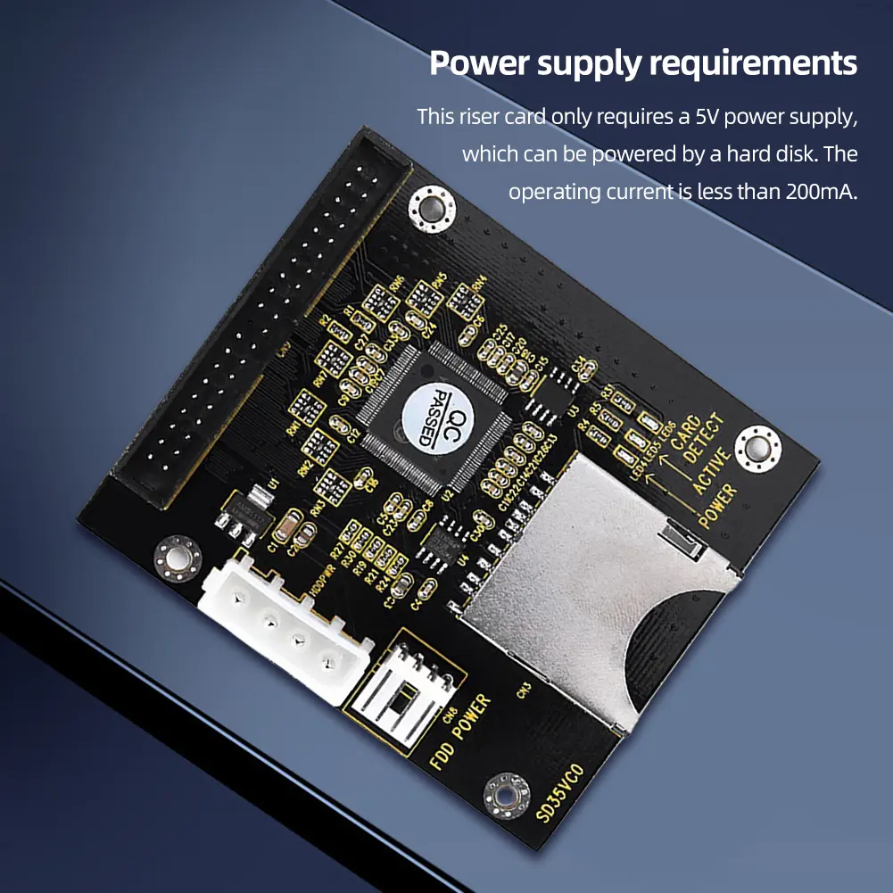 SD To 3.5 Inch IDE SSD Memory Card 44Pins SD To 2.5 Inch IDE 44Pins Expansion Card Supports Up To 128GB SDXD Card ATA IDE Module