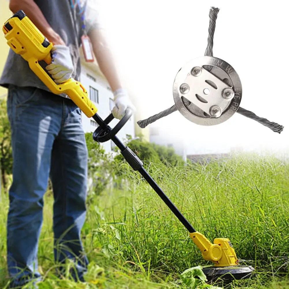 Grass Trimmer Head Wire Wheel Trimming Head Weed Wacker Attachments Heads for Cordless String Trimmer