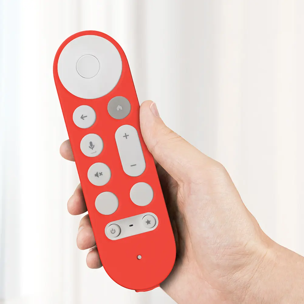 Silicone Remote Case Anti-Slip Protective Controller Sleeve Skin with Lanyard Remote Protective Case for Google TV Streamer 4K