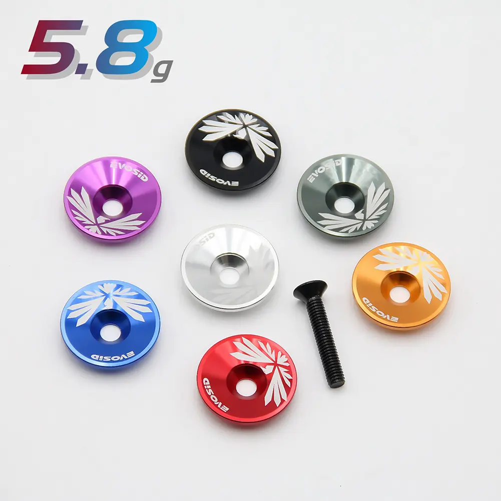 MTB Road Bike Stem Headset Top Cap Cover with Screw Bike Stem Cover Bicycle Stem Top Cap for Fork Head Tube Cycling Accessories