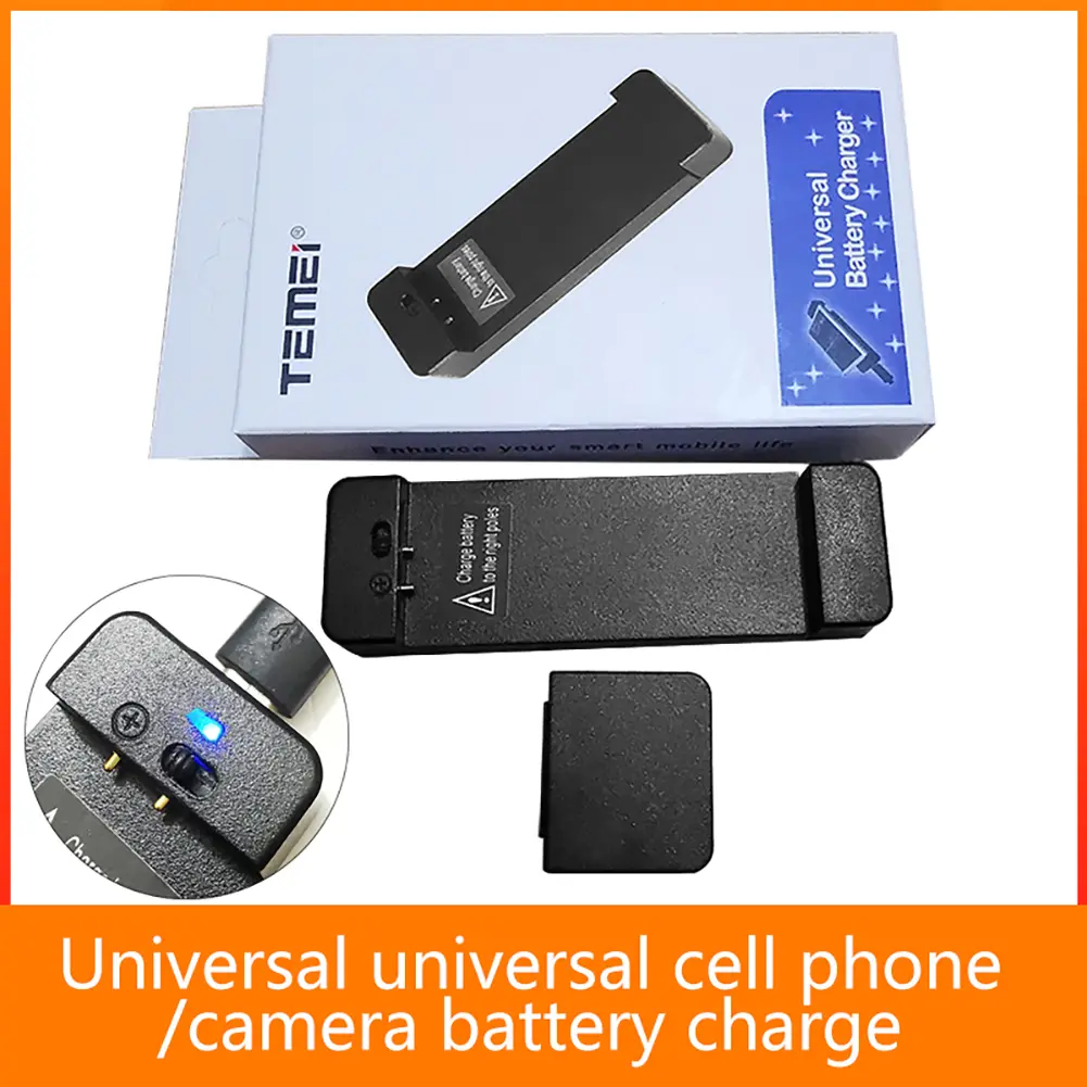 1 Slot Battery Charger Multifunctional Universal Mobile Battery Charger Accessories Fast Charging for 6-9cm Batteries with Cable