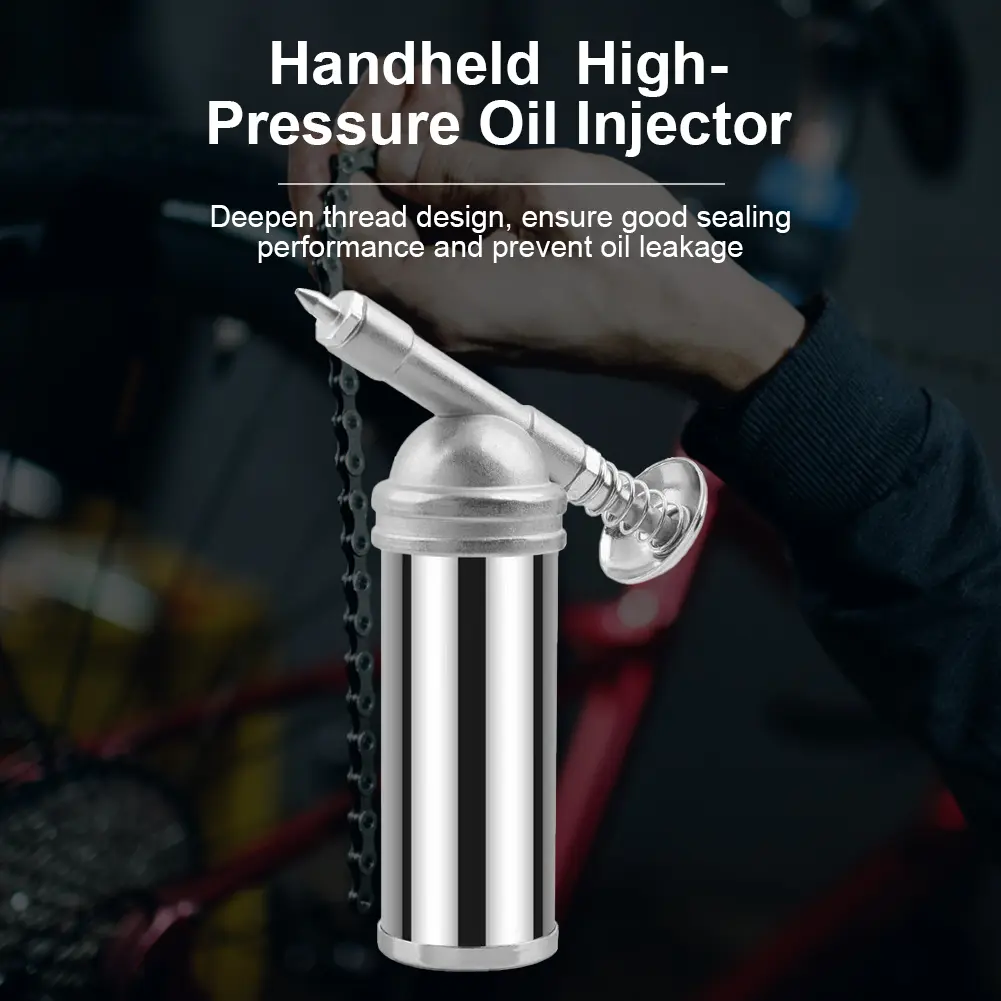 Oiler Excavator High Pressure Oil Hand Tools 80CC Capacity Handheld High Pressure Oiler Stainless Steel Needle Nozzle Mini Tool