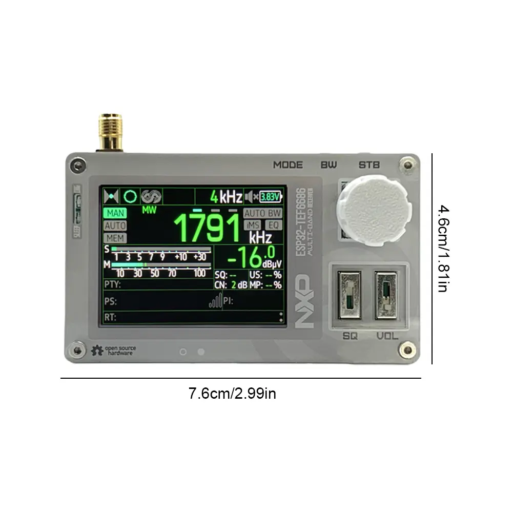 TEF6686 FM/LW/MW/SW Full Band Radio with LCD Display Portable Radio Pocket Radio Gifts for Seniors Elderly