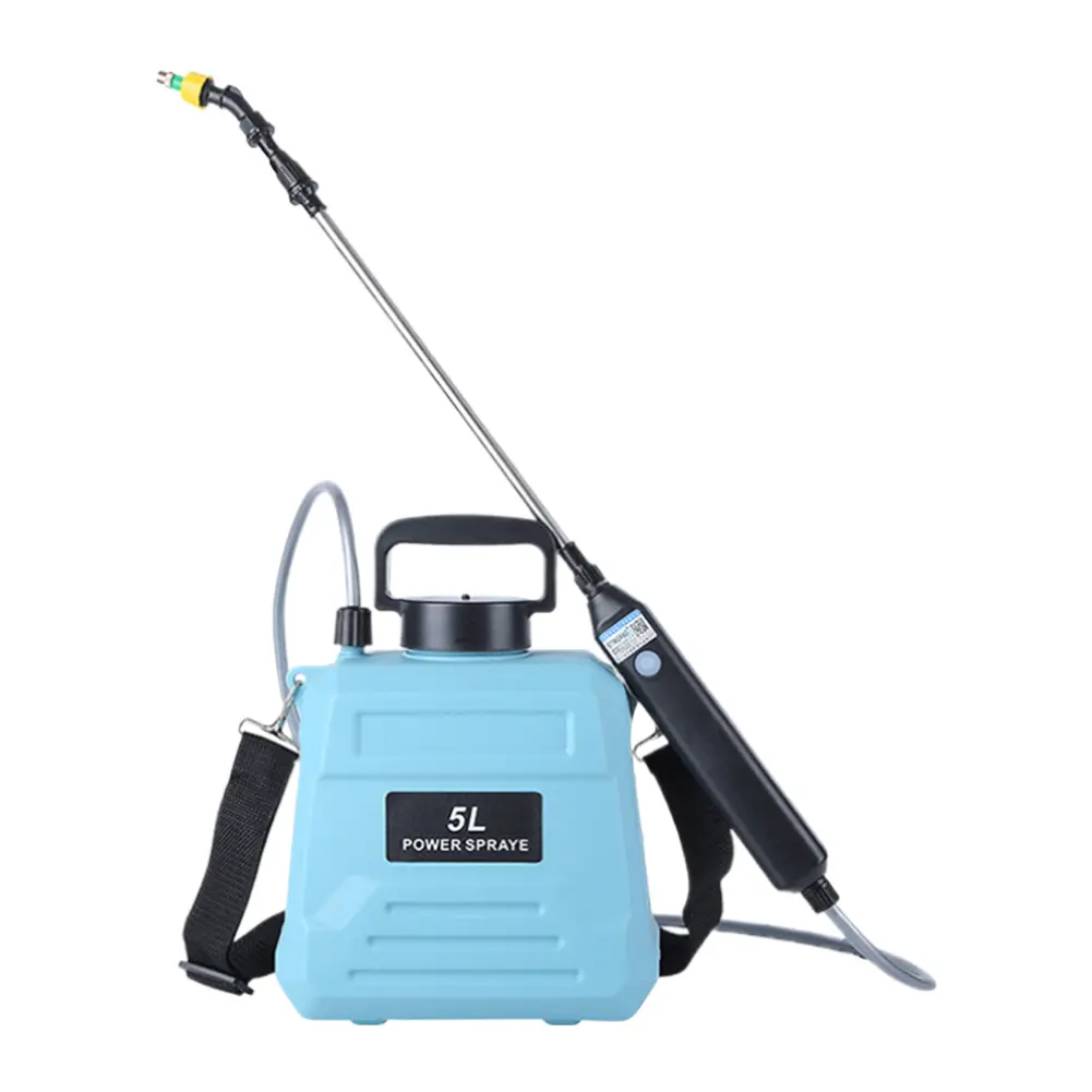 1.35 Gallon/5L Battery Powered Sprayer with USB Rechargeable Handle and Telescopic Wand Garden Sprayer for Lawn Garden Cleaning