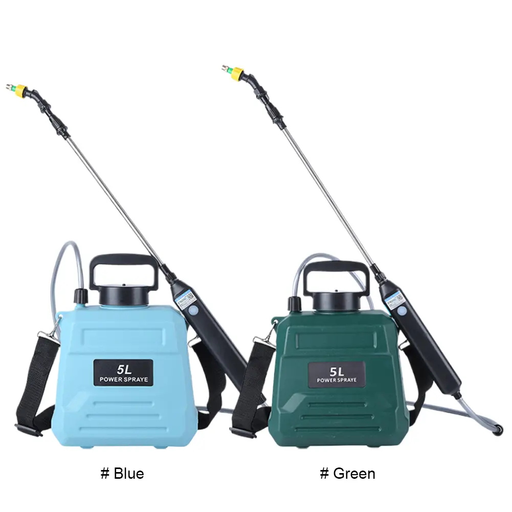 1.35 Gallon/5L Battery Powered Sprayer with USB Rechargeable Handle and Telescopic Wand Garden Sprayer for Lawn Garden Cleaning