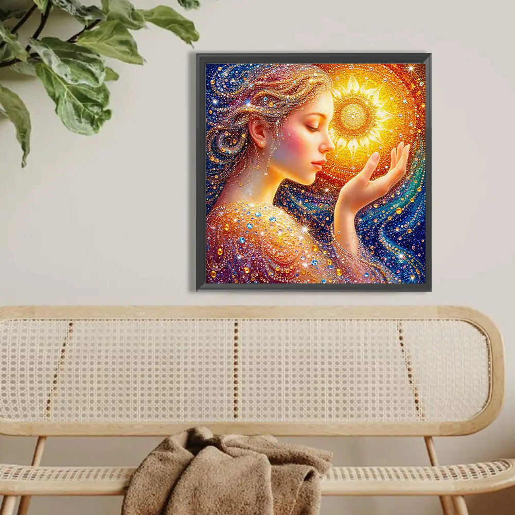 Beauty 5D DIY Full Drill Round Diamond Painting Kit for Home Wall Decoration
