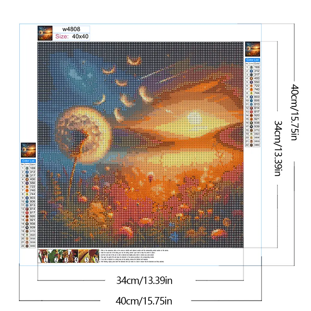 Beauty 5D DIY Full Drill Round Diamond Painting Kit for Home Wall Decoration