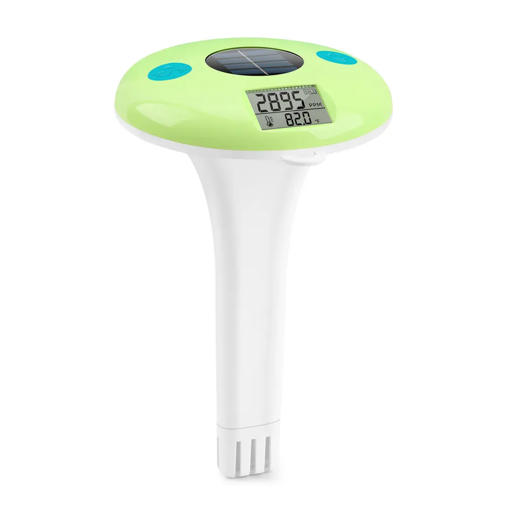 Solar Charging Floating Water Tester Digital Display Pool Salt Water Tester 2 In 1 Salt Detector for Aquariums Swimming Pool
