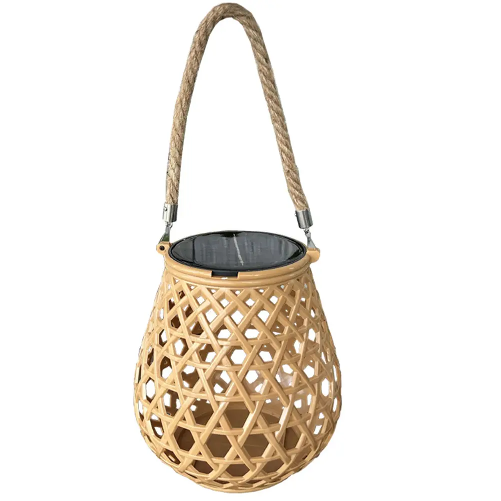 Outdoor Hanging Lantern Lights Solar Lantern with Handle Table Lamp IP44 Waterproof for Yard Tree Fence Patio for Christmas Gift
