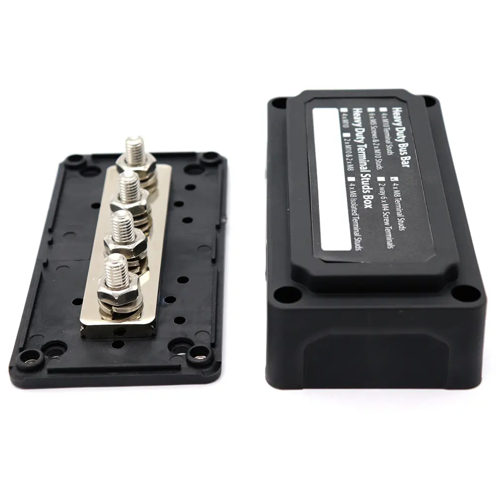 300A Busbar Cable Organizer Box 4 Way 48V Power Accessories for Car RV