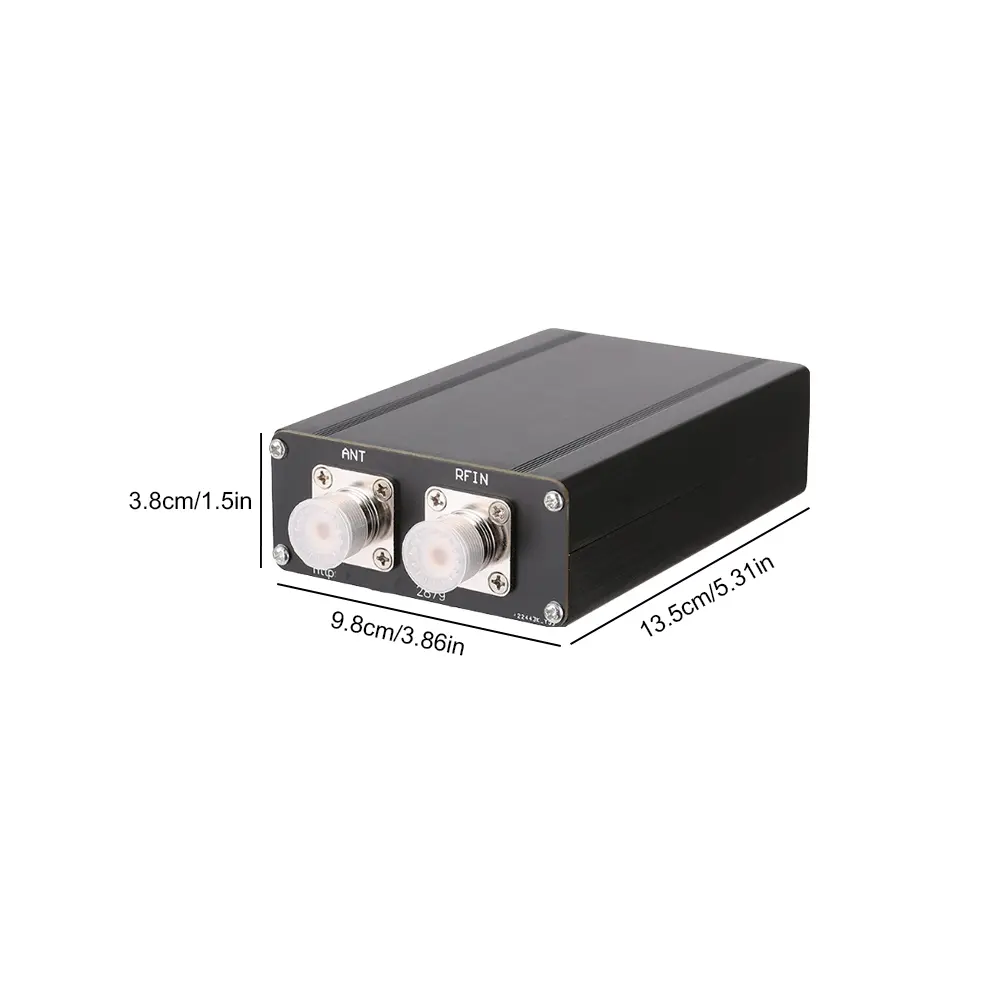1.8-50MHz Automatic Antenna Tuner 0.91inch OLED Display by N7DDC 7x7 3.2 Firmware Programmed Metal Outcase Finished with Battery