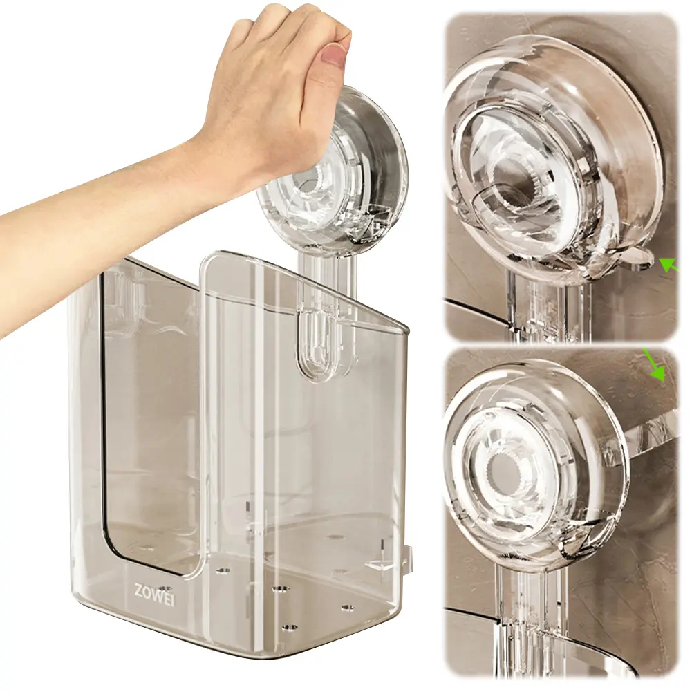 Wall Mounted Wet Wipes Dispenser with Suction Cup for Easy One Touch Dispensing in Kitchen or Bathroom