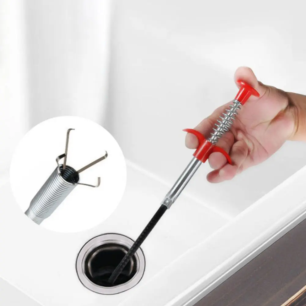 Drain Clog Remover Drain Cleaning Tool Bendable Drain Hair Removal Tool Plumbing Snake for Kitchen Bathroom Sewer