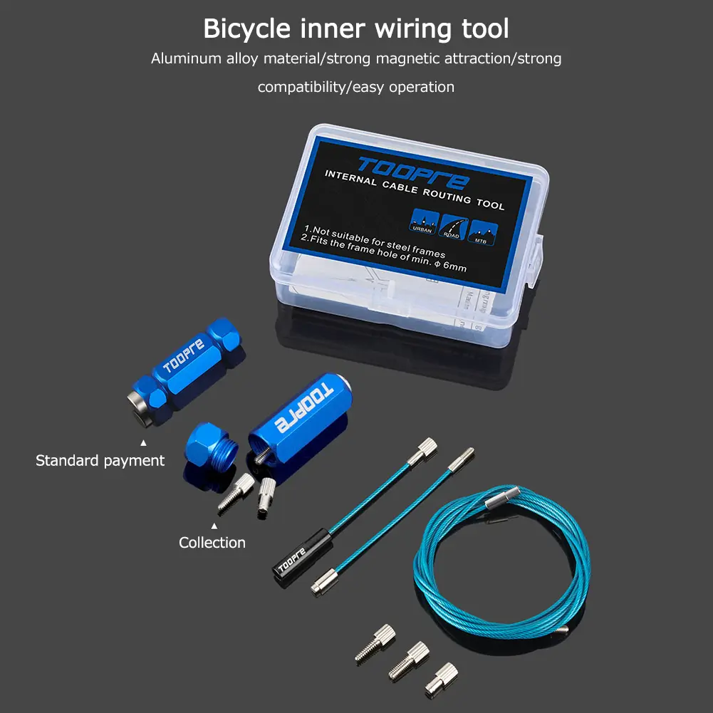 TOOPRE Portable Bike Internal Cable Routing Tool for Carbon Fiber Frame Professional Bicycle Inner Cable Routing Guide Tools Set